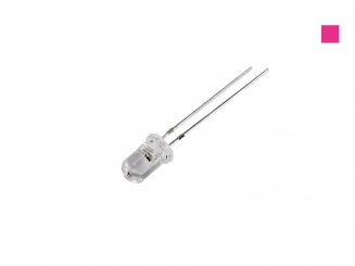 LED 5mm pink klar ca. 900mcd max. Abstrahlwinkel ca. 25° 