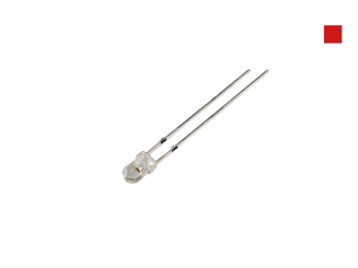 LED 3mm rot klar ca. 3.000mcd max. Abstrahlwinkel ca. 20° 
