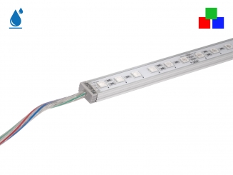 LED Leiste Basic - Comfort 12V LED Streifen IP65 kaltweiß 60 LED/m 3528 -  1,5m Aufbau hoch 13mm - schwarz