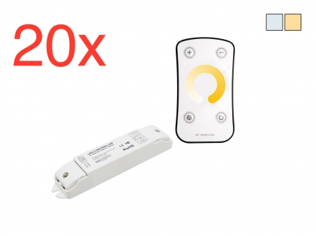 Aktionsware: 20x Easylight Funk Set CCT: 12/24Vdc 2x3A 