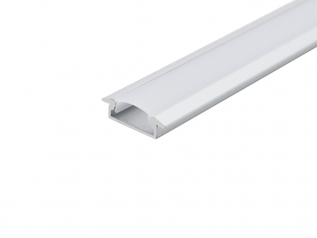 LED Alu T-Profil Slim XL 8mm silber mit Abdeck 2,0m transparent transparent | 2,0m