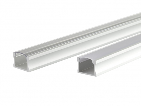 PREMIUM Alu U-Profil SL15mm silber mit Abdeckung 2m 