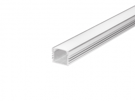 LED U-Profil AL-PU6 17mm mit Abdeckung 2,0m silber transparent transparent | silber