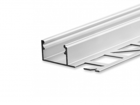 LED Alu Fliesenprofil AL-PU23 Abschluss silber 2m 