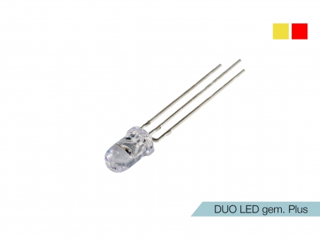 DUO LED gelb/rot LEDs 5mm ultrahell gemeinsamer PLUSPOL 