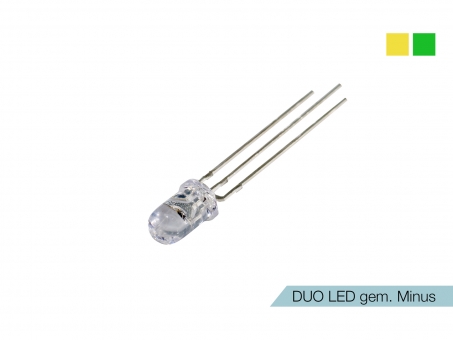 DUO LED gelb/grün LEDs 5mm ultrahell gemeinsamer MINUSPOL 