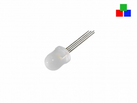 LED 10mm RGB diffus 4-Pin gemeinsamer Pluspol 