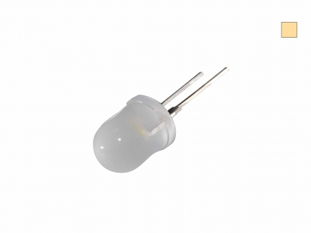 LED 10mm warmweiß diffus 8 Lumen max. breiter Abstrahlwinkel 