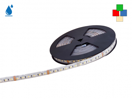 LED Stripe RGB-WW 24Vdc 19W/m 925lm/m 60LEDs/m 4-Kanal IP67 5,0m 